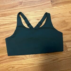 Dark green girlfriend collective sports bra